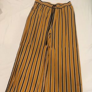 Ankle length striped pants